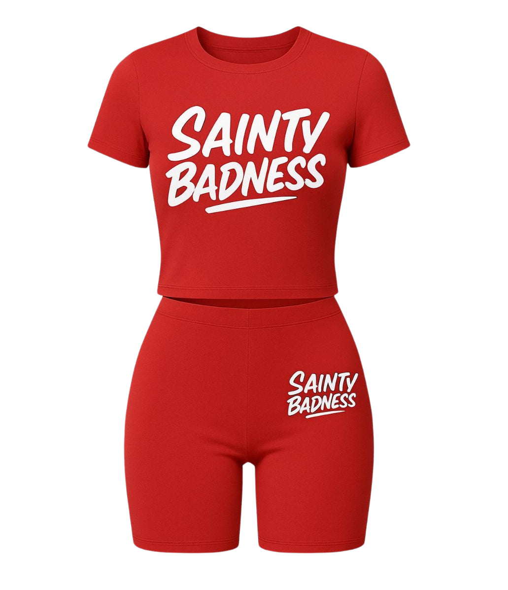 Sainty Badness Biker Shorts Set