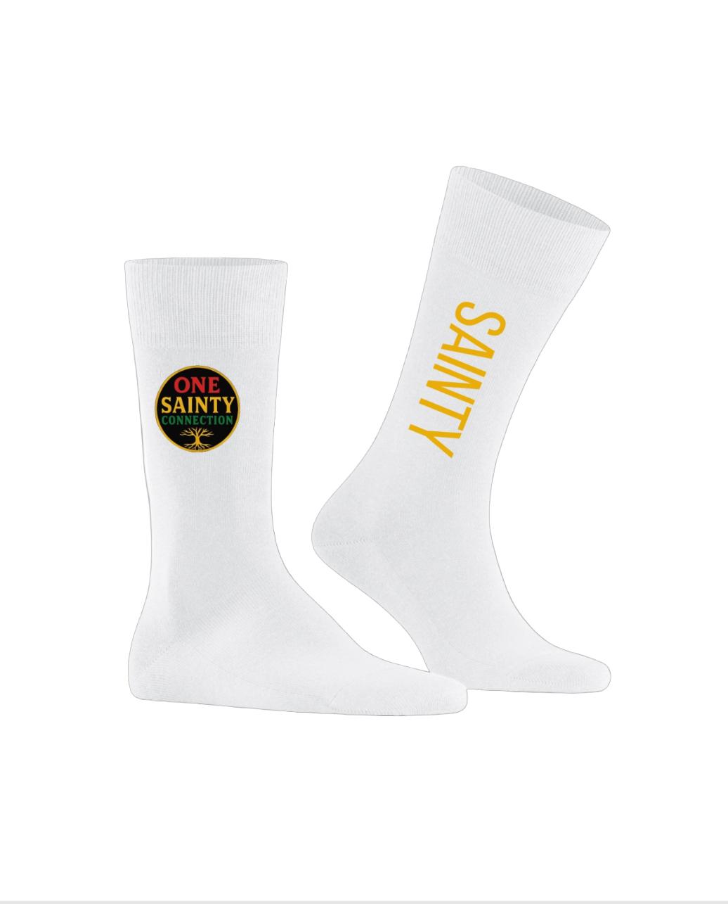Sainty Connection Crew Socks – White