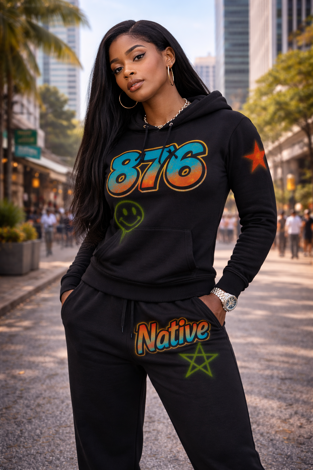 Sainty &  Native 876 Hoodie & Jogger unisex Set