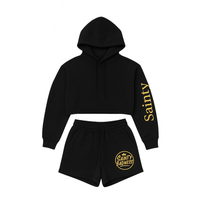 Sainty Badness Fleece Shorts Set