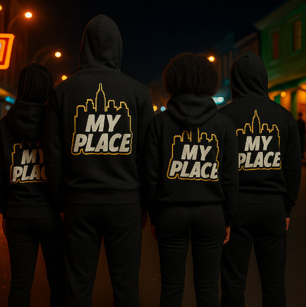 My Place hoodie suit solid color pencil leg