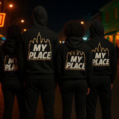 My Place hoodie suit solid color pencil leg