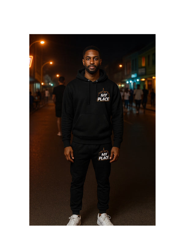 My Place hoodie suit solid color pencil leg