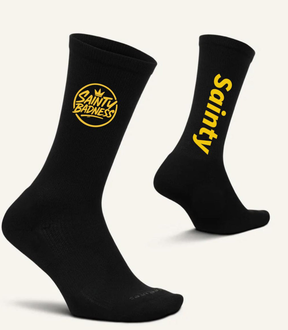 Sainty Badness Crew Socks - White