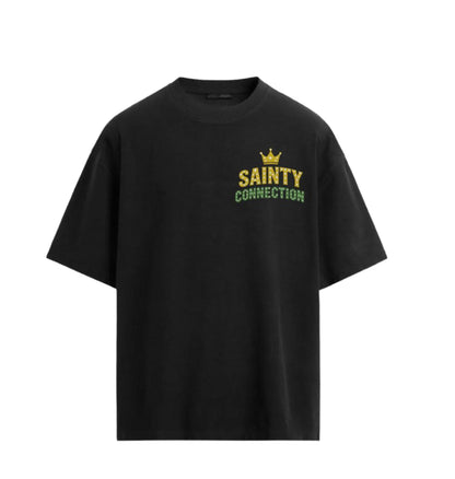Sainty Connection Royalty OVERSIZED Black Tee