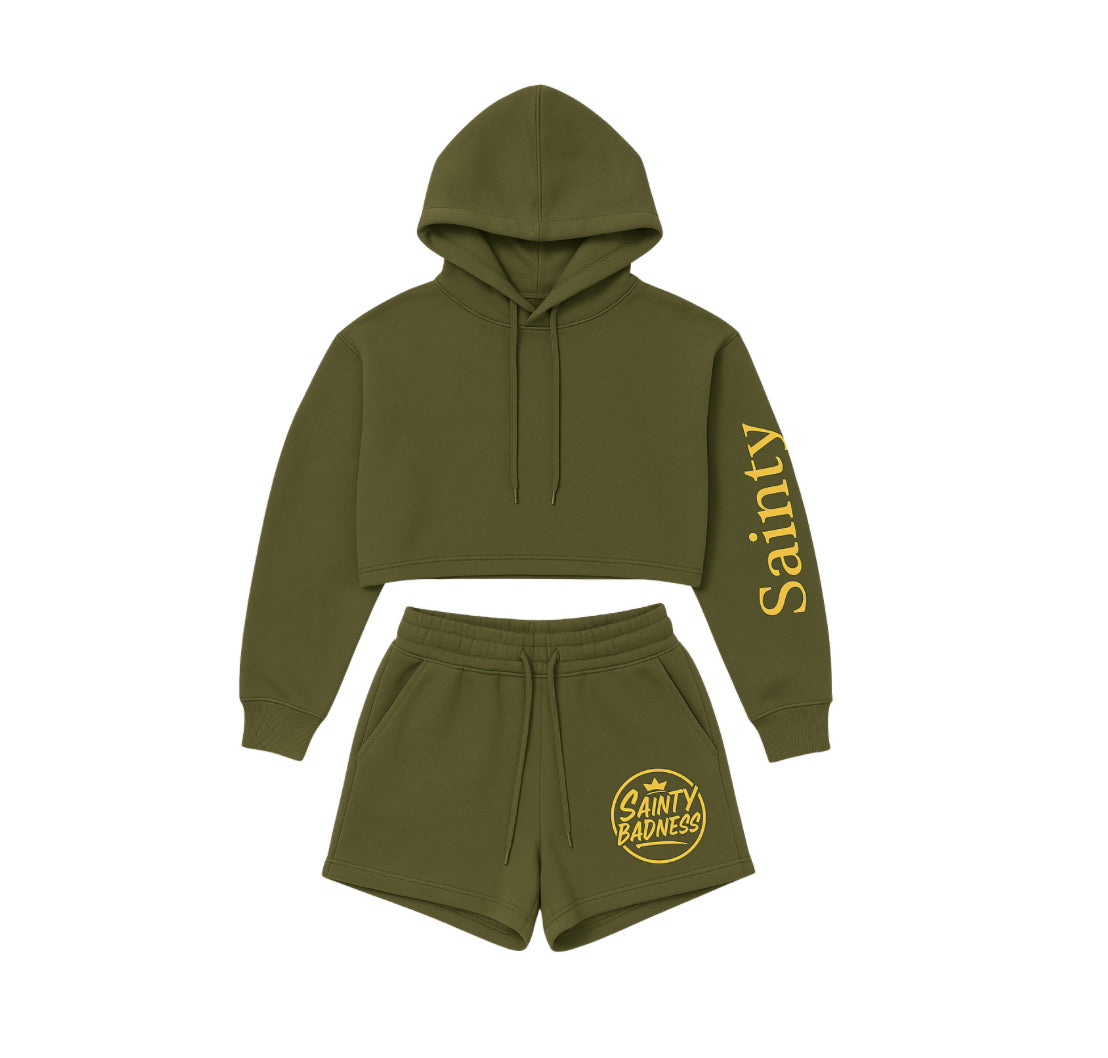 Sainty Badness Fleece Shorts Set