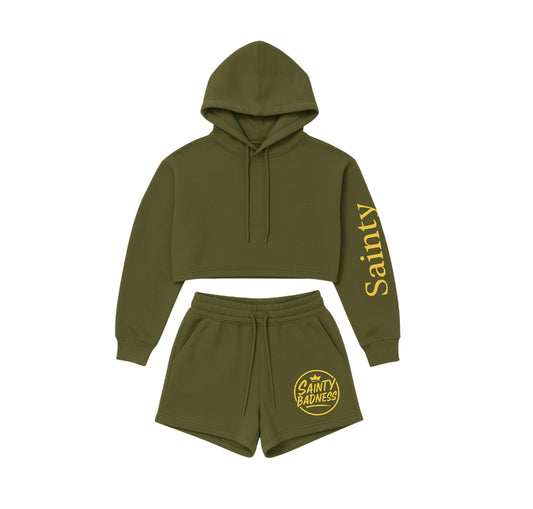 Sainty Badness Fleece Shorts Set