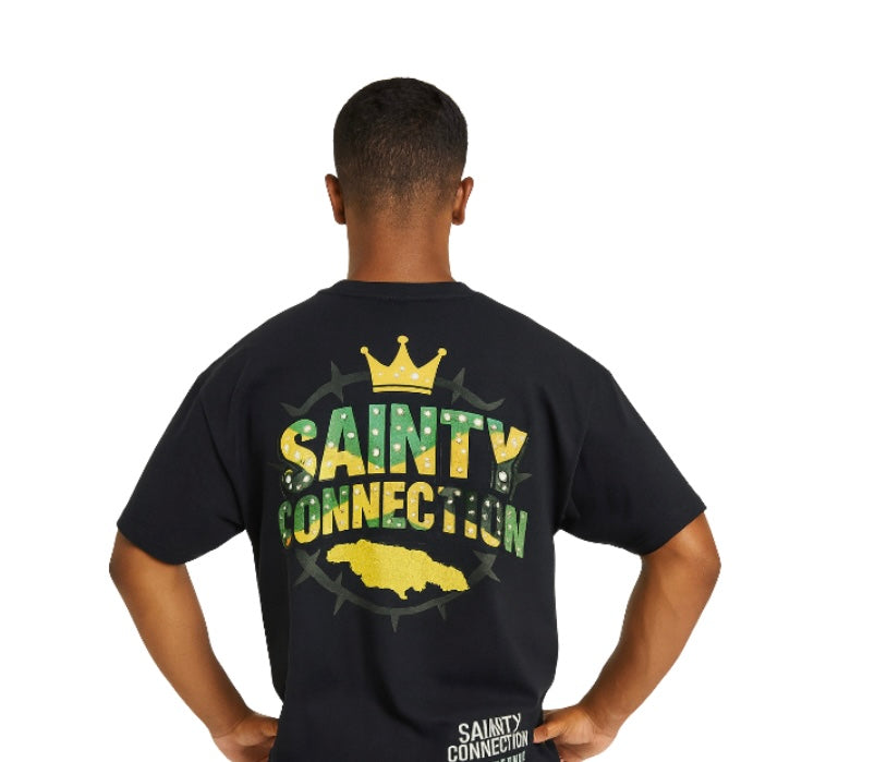 Sainty Connection Royalty OVERSIZED Black Tee