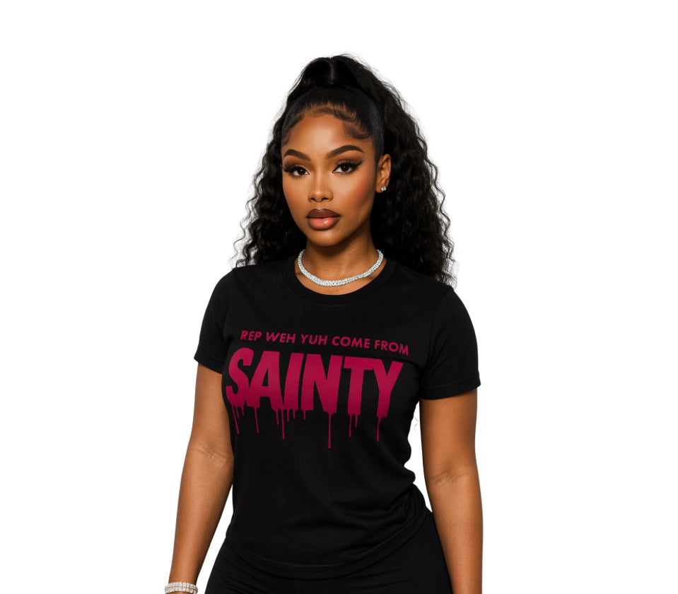 Sainty Pink Drip Tee