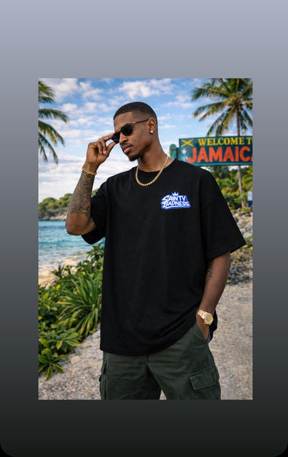 Sainty Badness Black Oversized /Regular T-Shirt
