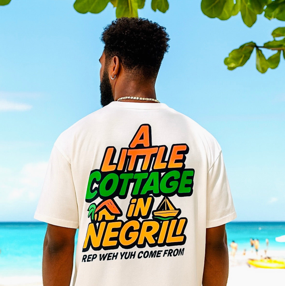 Cottage in Negril OVERSIZED Tee