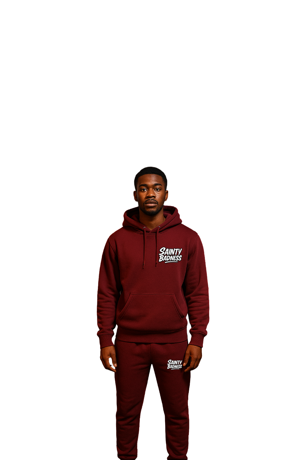 Sainty badness solid color hoodie suit pencil leg