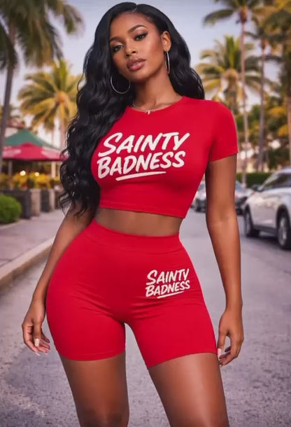 Sainty Badness Biker Shorts Set